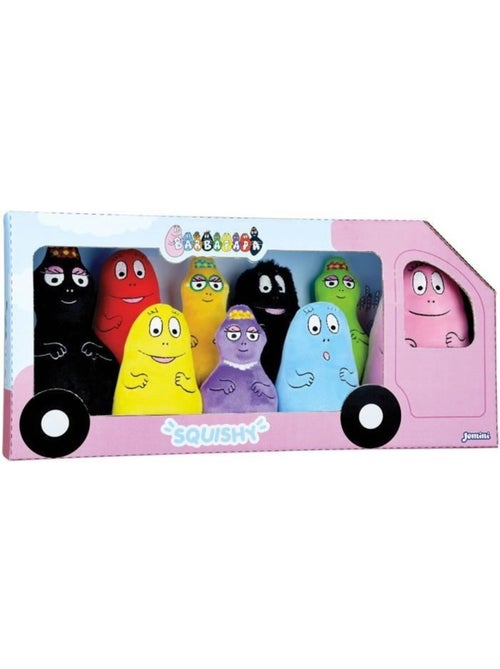 Coffret 9 Peluches Barbapapa +/- 15 cm - JEMINI - Inclut Barbapapa, Barbamama et leurs sept enfants. - Kiabi