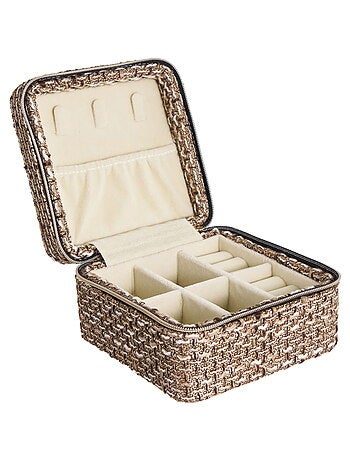 Coffret à bijoux Marrakech - Coffret à bijoux, mélange marron 11x11x6,5 cm
