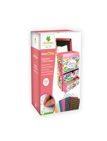 Coffret à Bijoux Stick n Fun avec Mosaïques 3D Colorées
