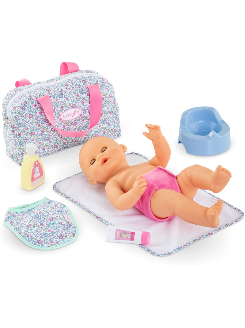 Coffret Accessoires à Langer Floral 36 et 42 cm Rose - Kiabi