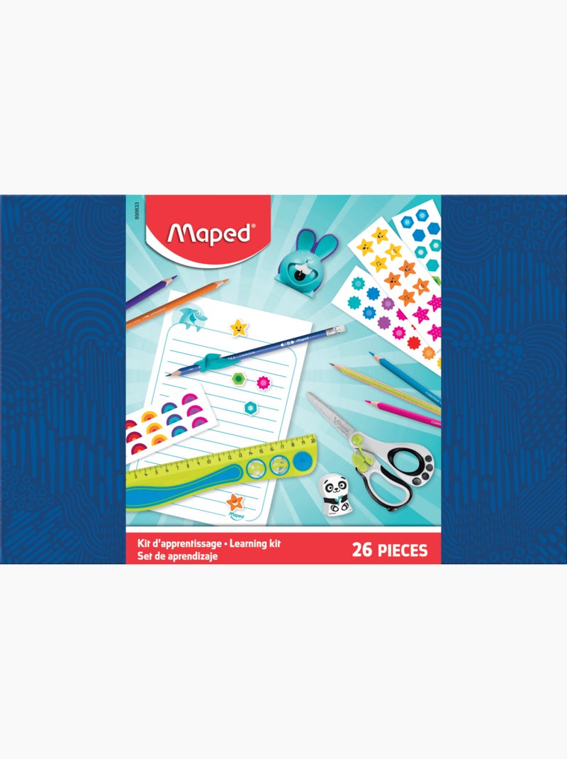 Coffret accessoires scolaires et écriture Multicolore - Kiabi