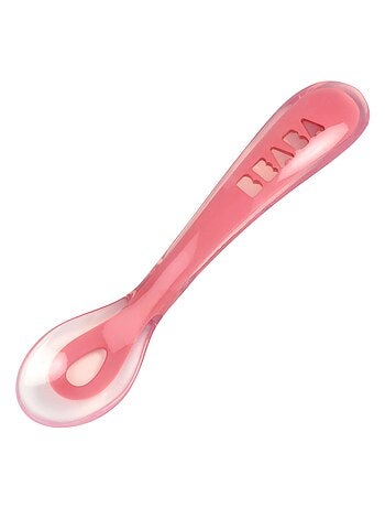 Coffret assiette à compartiments et cuillère rose