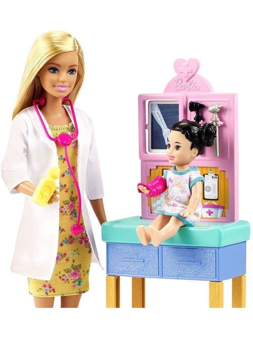 Coffret Barbie Poupée Docteur Pédiatrie - Mattel - Kiabi