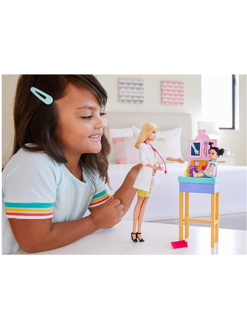 Coffret Barbie Poupée Docteur Pédiatrie - Mattel - Kiabi