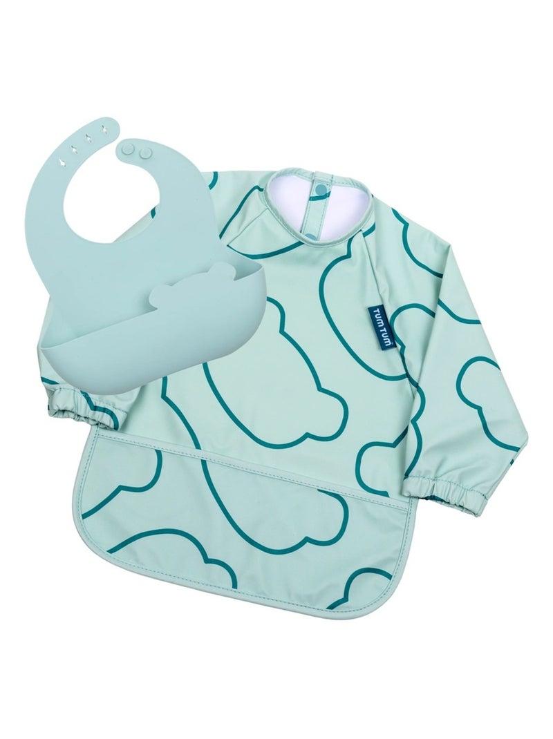 Coffret bavoirs 2 en 1 Bleu - Kiabi