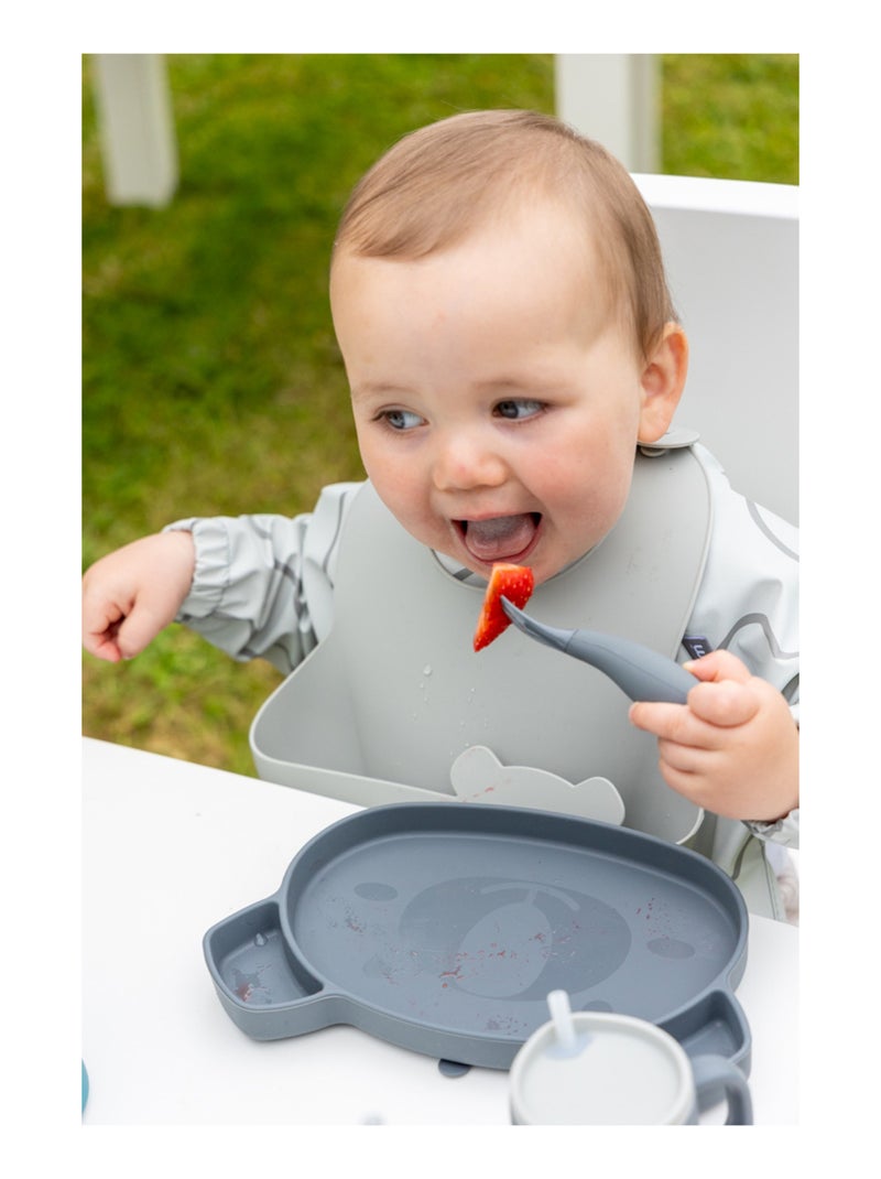 Coffret bavoirs 2 en 1 Gris - Kiabi