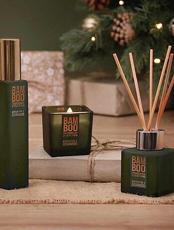 Coffret bougie parfumée pin d'hiver et bois de cèdre