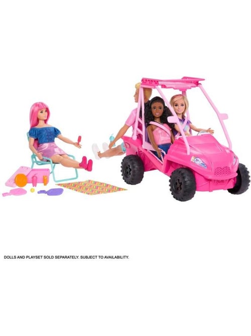 Coffret buggy détective - mattel - barbie - 4 poupées - accessoires plage - rose vif - Kiabi