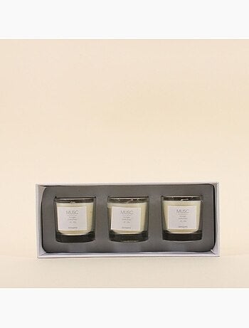 Coffret cadeau 3 bougies votives parfumées