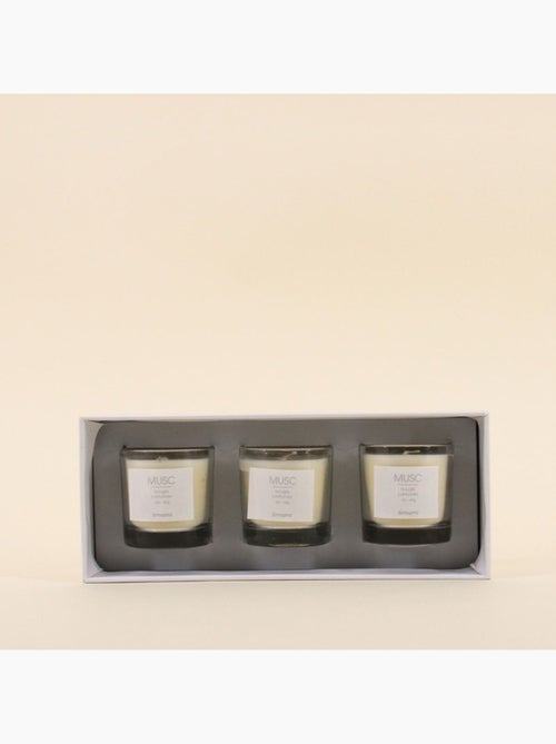 Coffret cadeau 3 bougies votives parfumées - Kiabi
