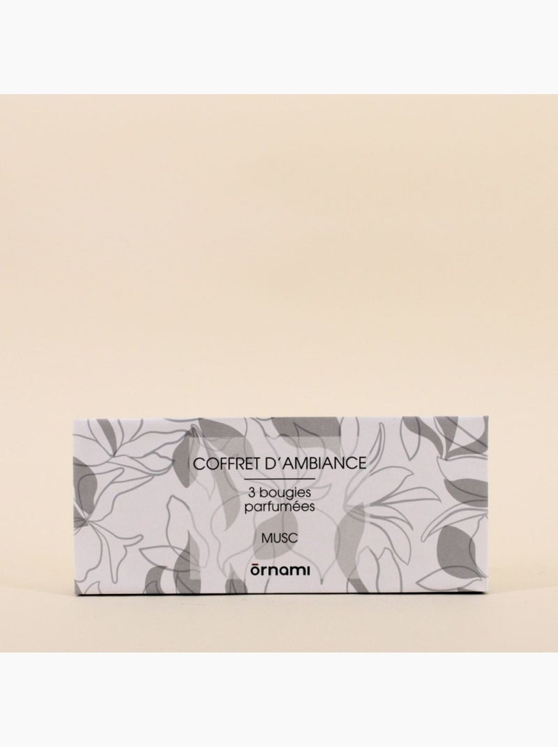 Coffret cadeau 3 bougies votives parfumées Gris - Kiabi