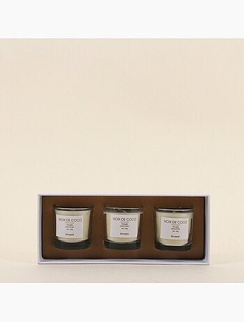 Coffret cadeau 3 bougies votives parfumées