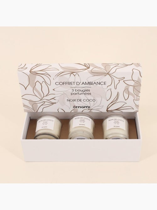 Coffret cadeau 3 bougies votives parfumées - Kiabi
