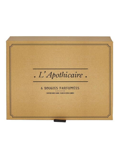 Coffret cadeau 6 bougies parfumées Apothicaire - Kiabi