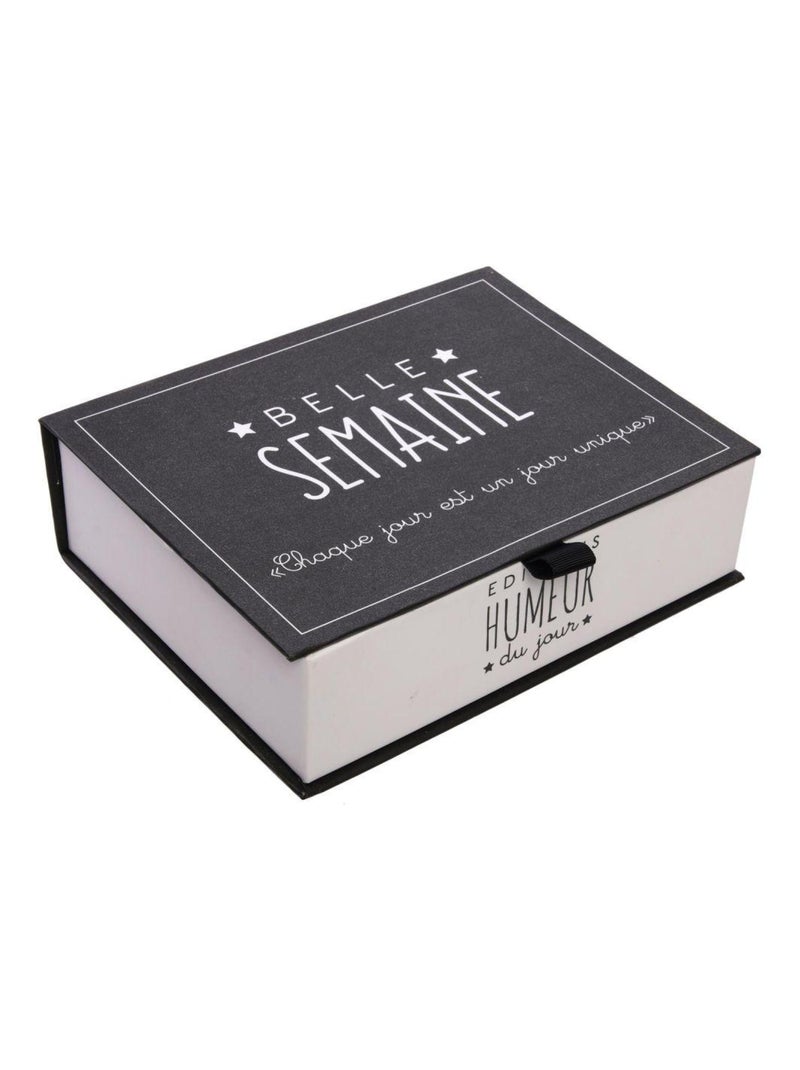 Coffret cadeau 6 bougies parfumées Belle semaine Blanc Noir - Kiabi
