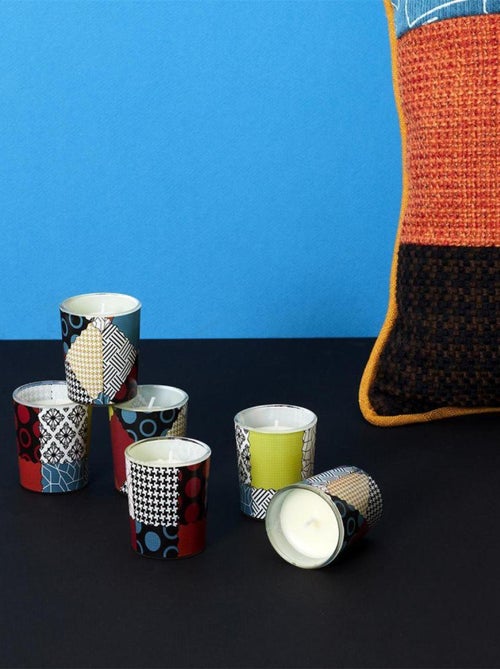 Coffret cadeau 6 bougies parfumées Patchwork - Kiabi