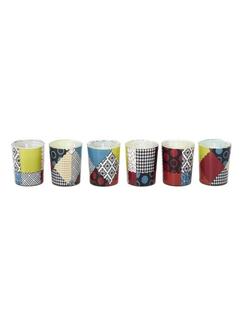 Coffret cadeau 6 bougies parfumées Patchwork - Kiabi