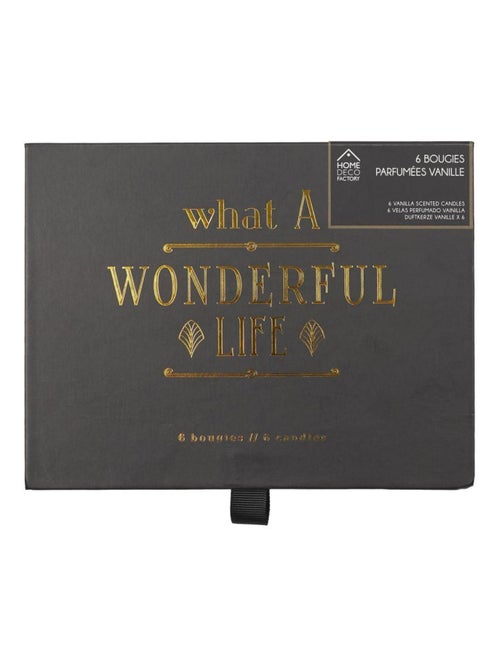 Coffret cadeau 6 bougies parfumées What a Wonderful Life - Kiabi