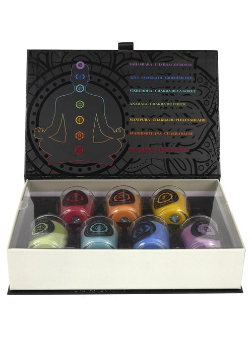 Coffret cadeau 7 bougies parfumées Chakra - Kiabi