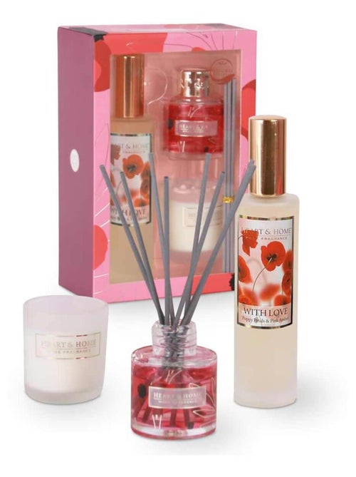 Coffret cadeau amour - bougie, parfum et diffuseur - Kiabi