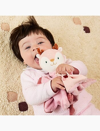 Coffret Cadeau Bébé Cerf Avec Doudou Et Hochet Miniland