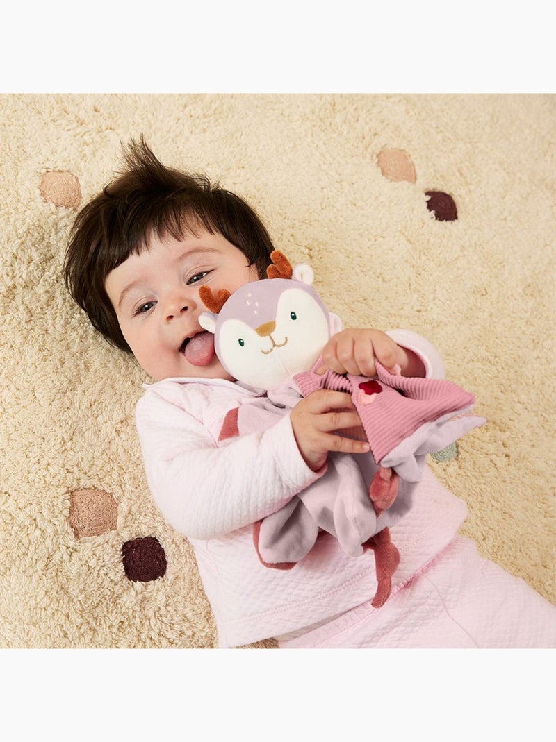 Coffret Cadeau Bébé Cerf Avec Doudou Et Hochet Miniland Rose - Kiabi
