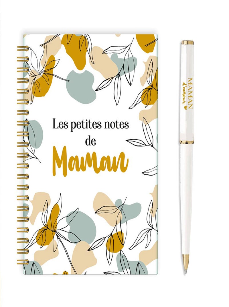 Coffret cadeau carnet de notes et stylo fête des mères Blanc - Kiabi