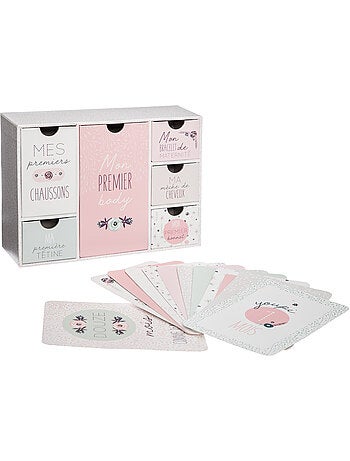 Coffret cadeau de naissance avec 12 cartes MON PREMIER