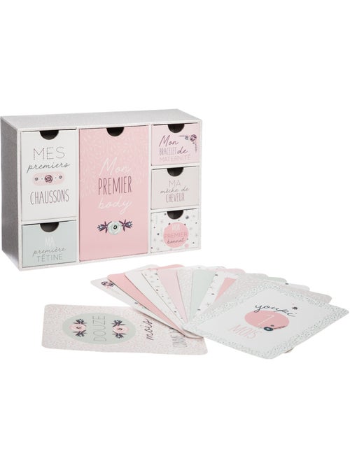 Coffret cadeau de naissance avec 12 cartes MON PREMIER - Kiabi Coffret cadeau de naissance avec 12 cartes MON PREMIER - Kiabi