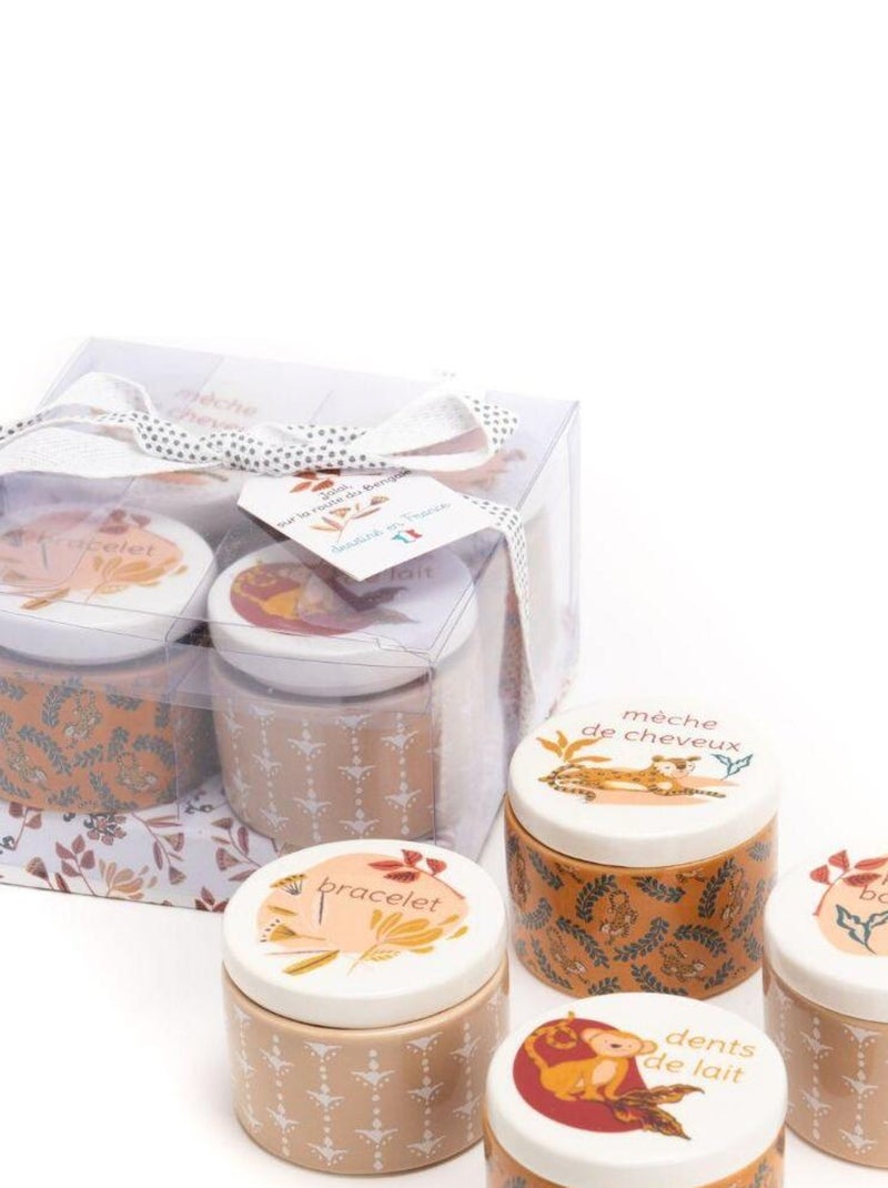 Coffret cadeau de naissance léopard Jalal Blanc Orange - Kiabi