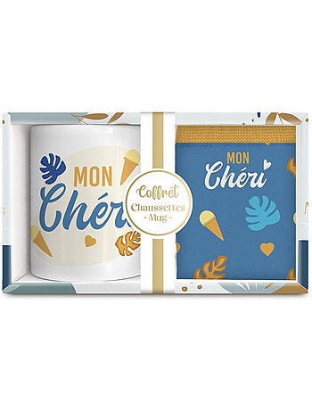 Coffret cadeau mug et chaussettes 'Mon Chéri' – CMP
