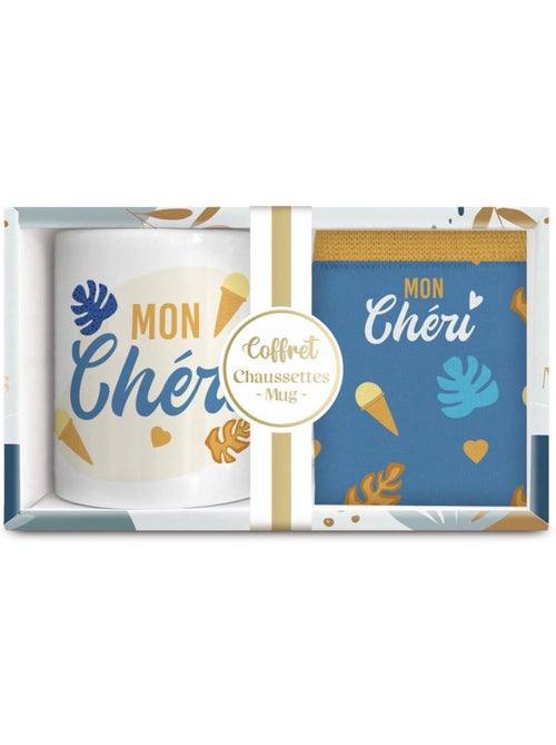 Coffret cadeau mug et chaussettes 'Mon Chéri' – CMP - Kiabi