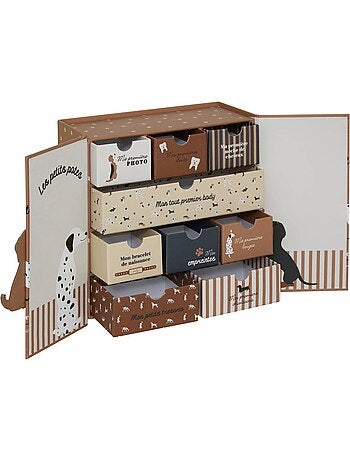 Coffret cadeau naissance 9 tiroirs ROYAUME DES SOUVENIRS
