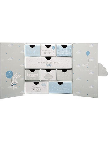 Coffret cadeau naissance 9 tiroirs ROYAUME DES SOUVENIRS