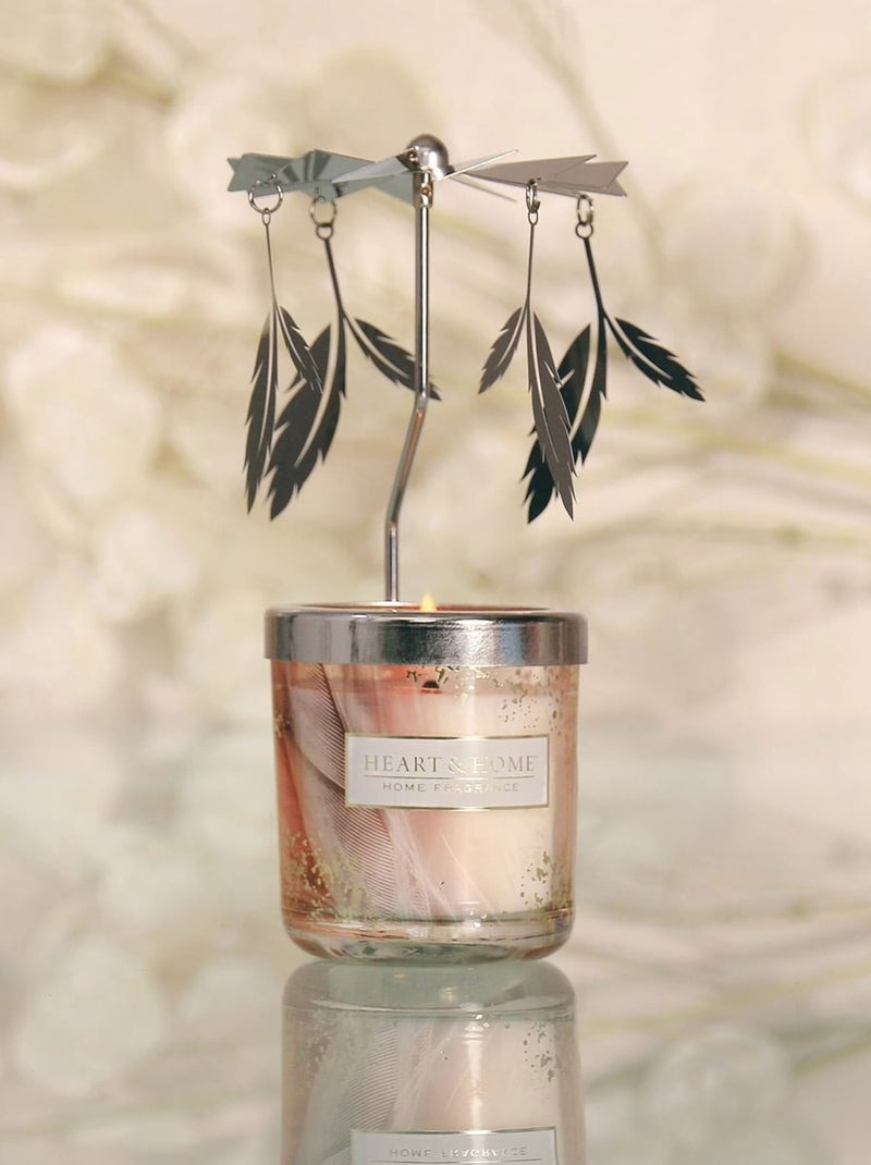 Coffret cadeau petite bougie caresse de l'ange avec son carrousel Orange - Kiabi