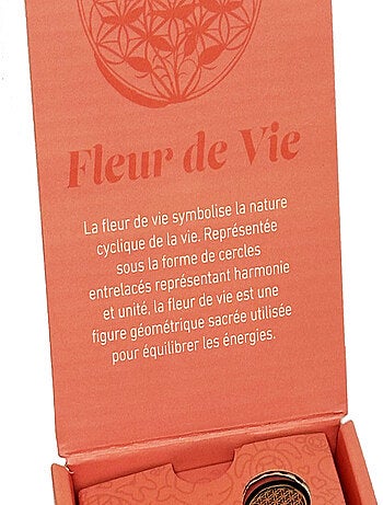 Coffret cadeau porte-clés et marque-pages fleur de vie