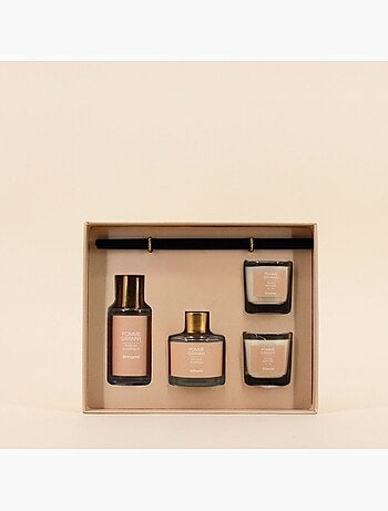 Coffret cadeau senteurs maison et 2 bougies parfumées
