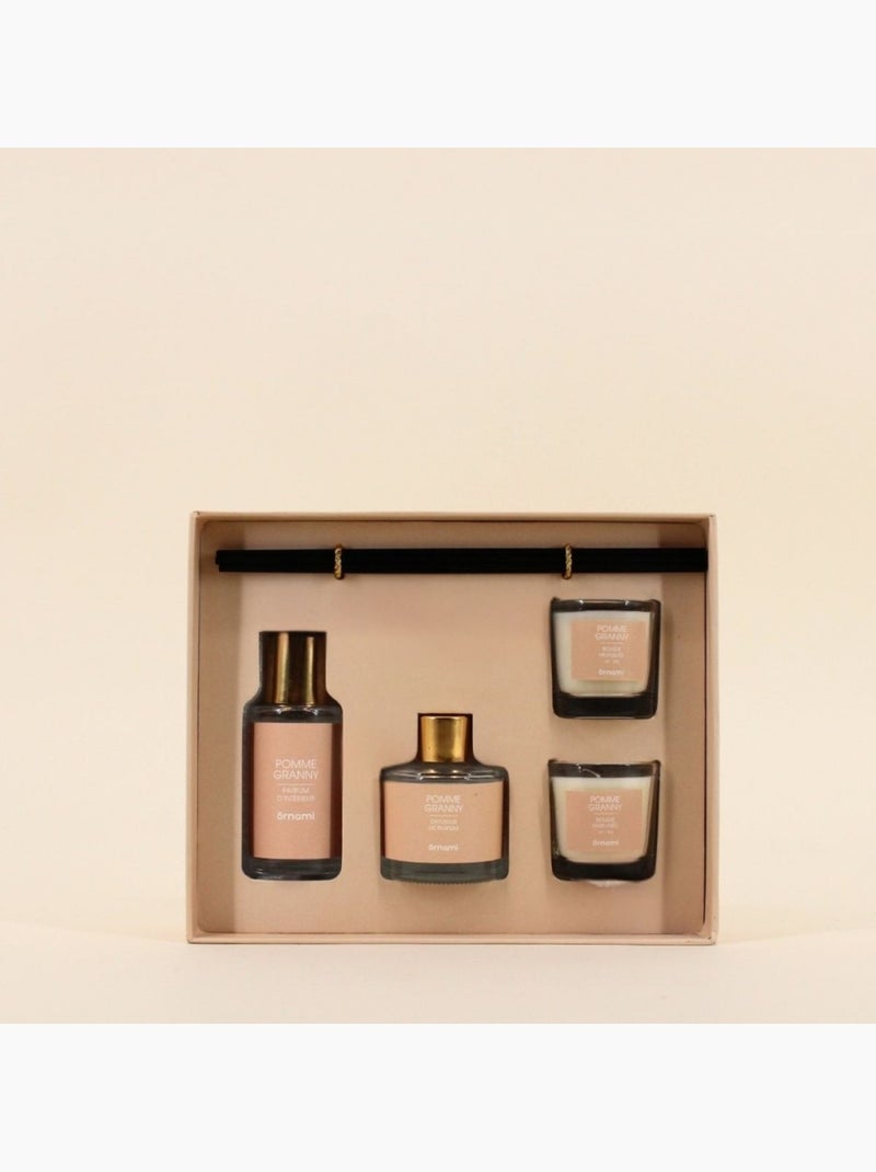 Coffret cadeau senteurs maison et 2 bougies parfumées Beige - Kiabi