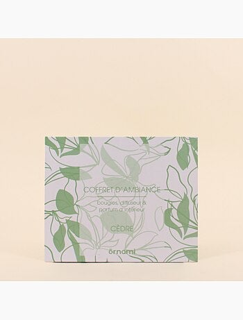 Coffret cadeau senteurs maison et 2 bougies parfumées