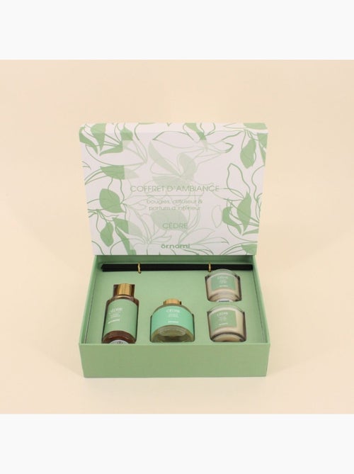 Coffret cadeau senteurs maison et 2 bougies parfumées - Kiabi