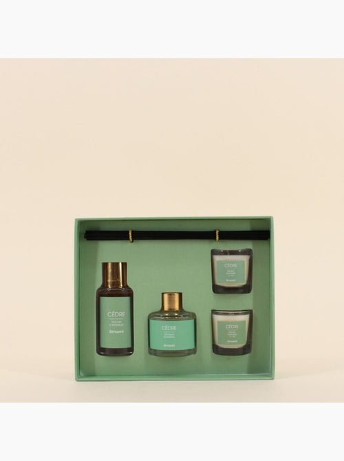Coffret cadeau senteurs maison et 2 bougies parfumées - Kiabi