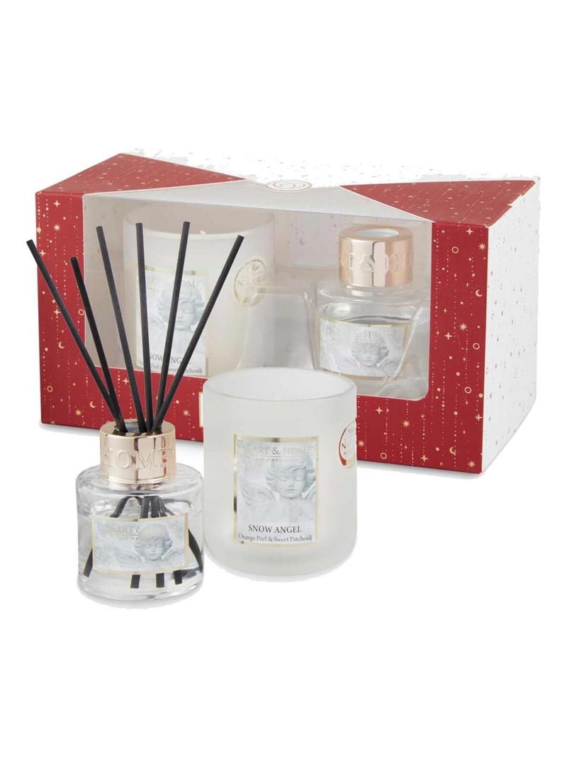 Coffret cadeau une bougie et un diffuseur à bâtons Blanc - Kiabi