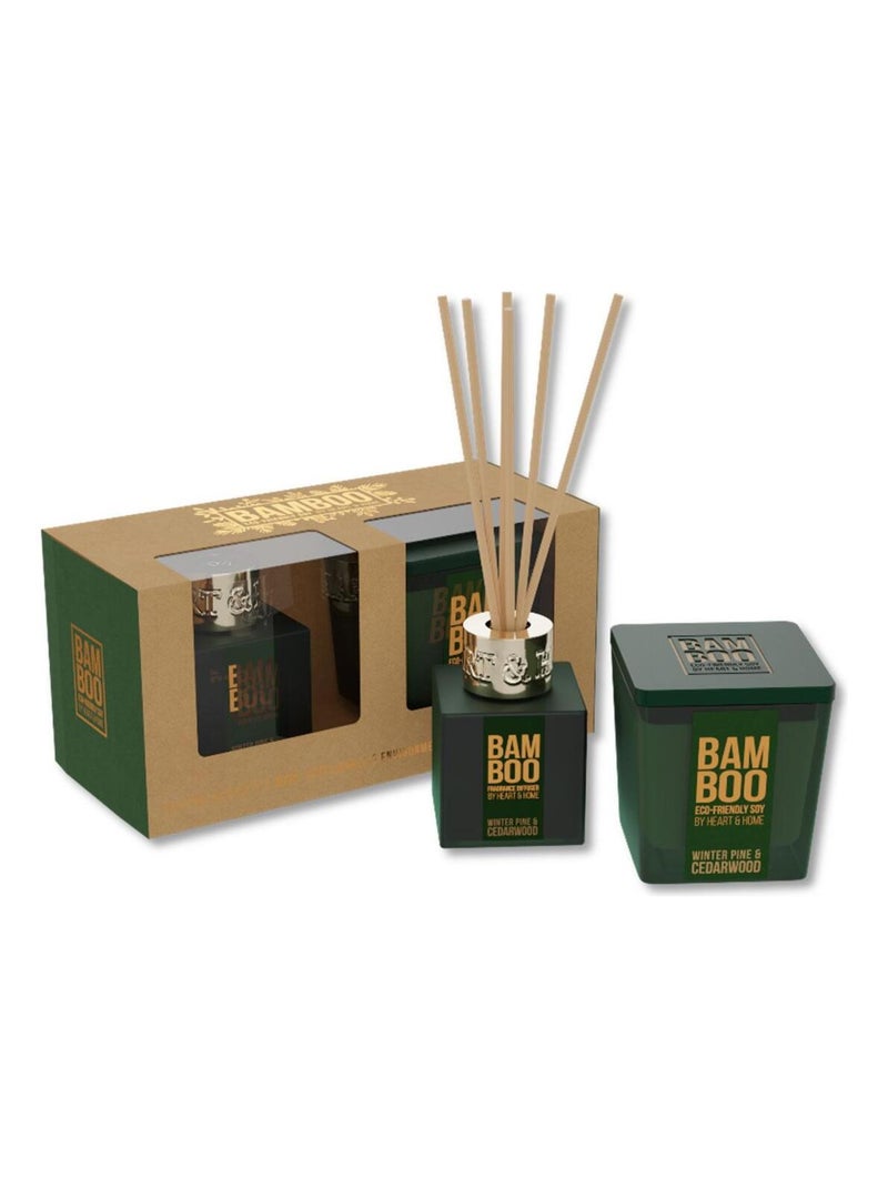 Coffret cadeau une bougie et un diffuseur à bâtons Blanc - Kiabi