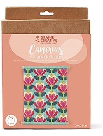 Coffret canevas fleurts de lotus