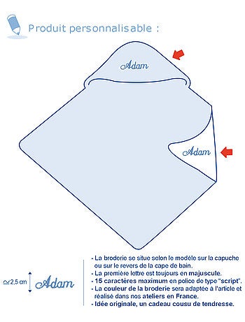 COFFRET CAPE DE BAIN AVEC GANT DARLINE EPONGE