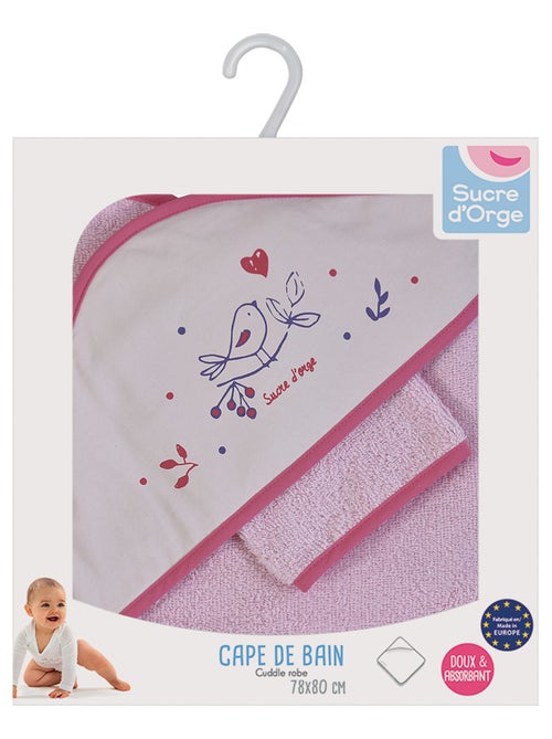 COFFRET CAPE DE BAIN AVEC GANT DARLINE EPONGE - Kiabi