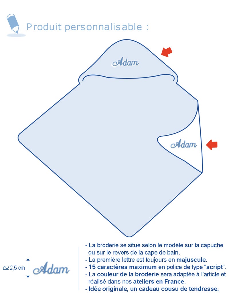 COFFRET CAPE DE BAIN AVEC GANT DARLINE EPONGE Rose - Kiabi