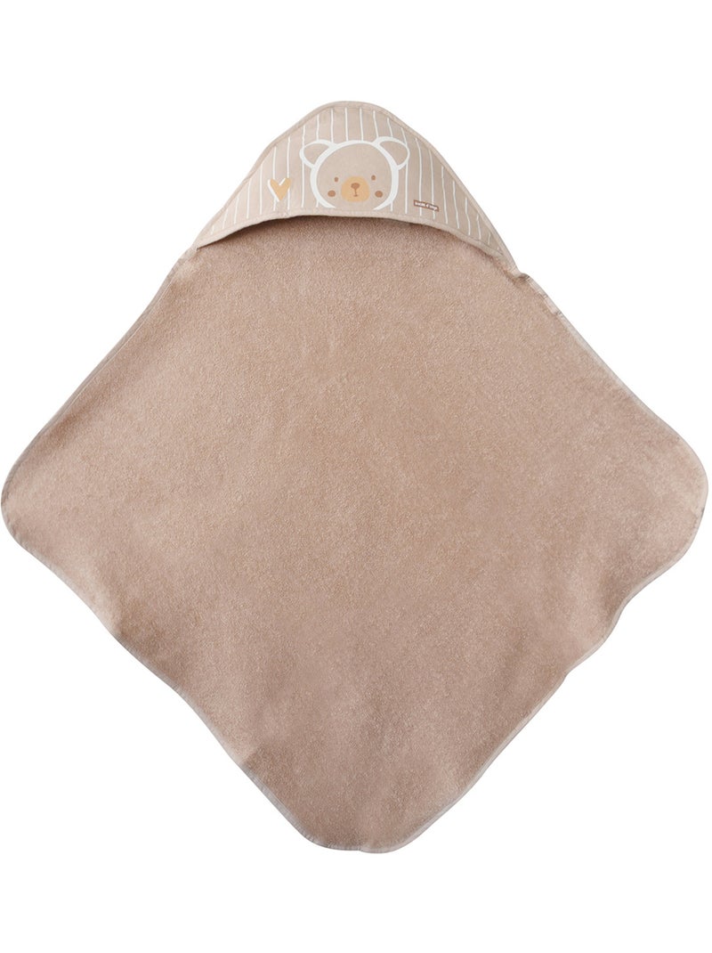 Coffret Cape de bain + gant Beige - Kiabi