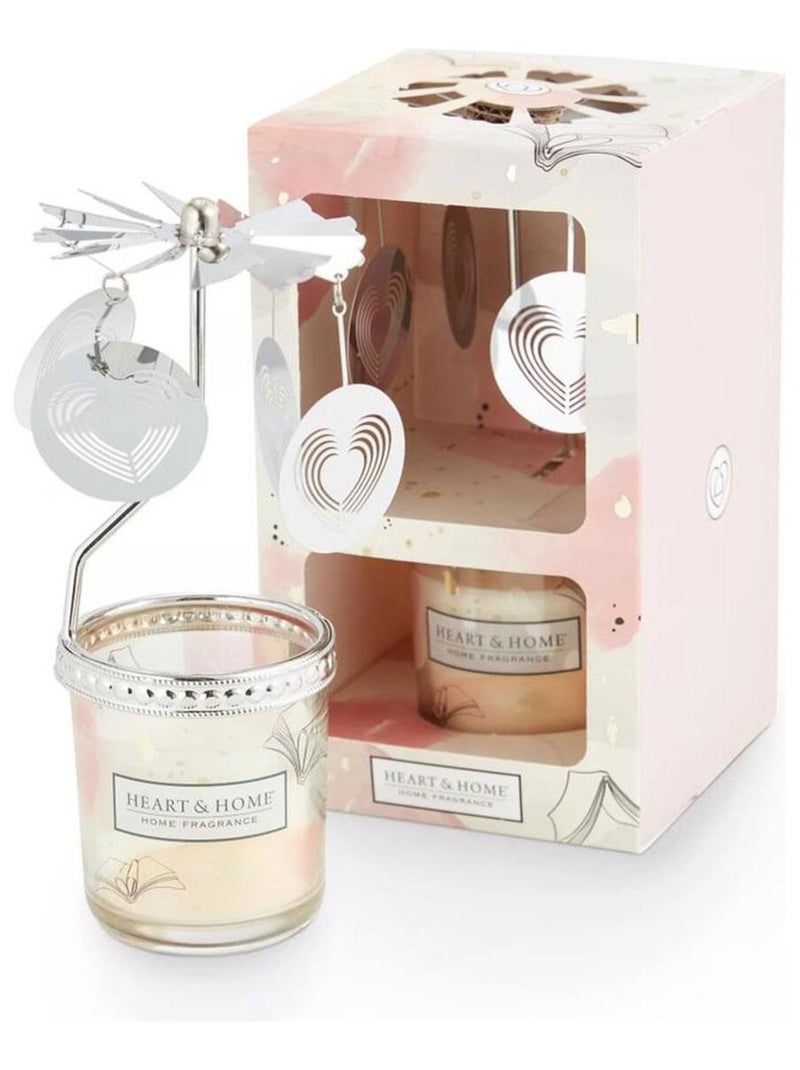 Coffret carrousel bougie parfumée love story 18 cm Blanc - Kiabi