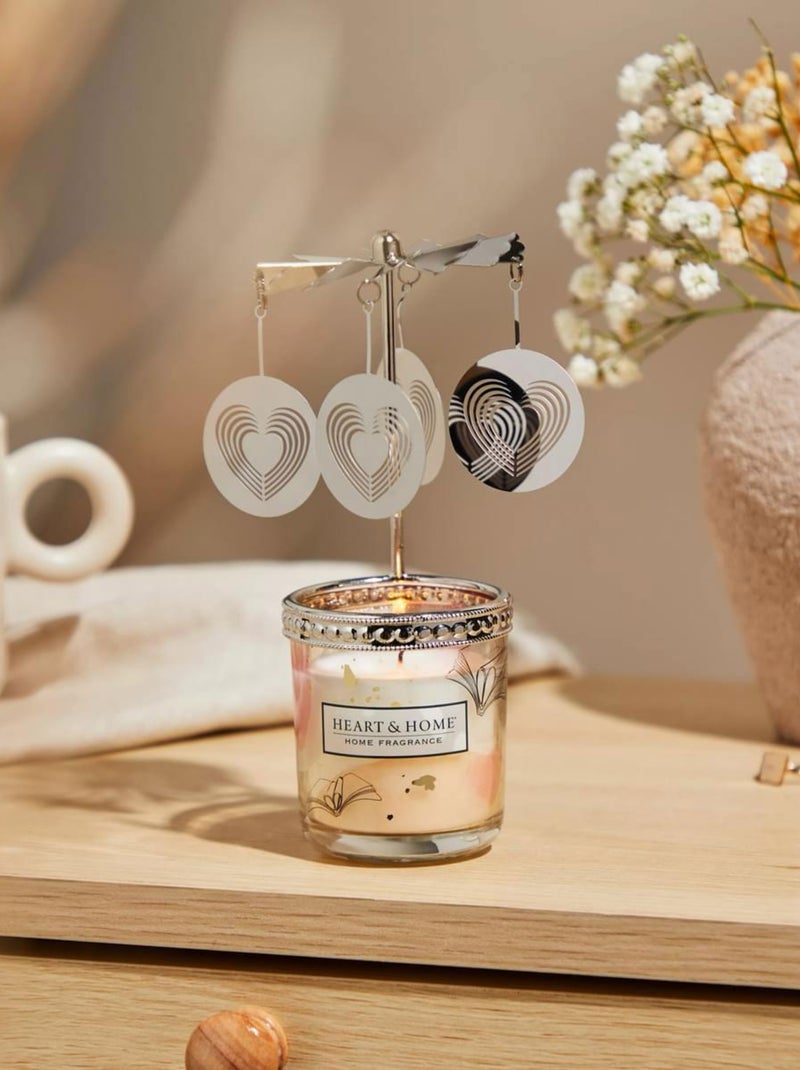 Coffret carrousel bougie parfumée love story 18 cm Blanc - Kiabi